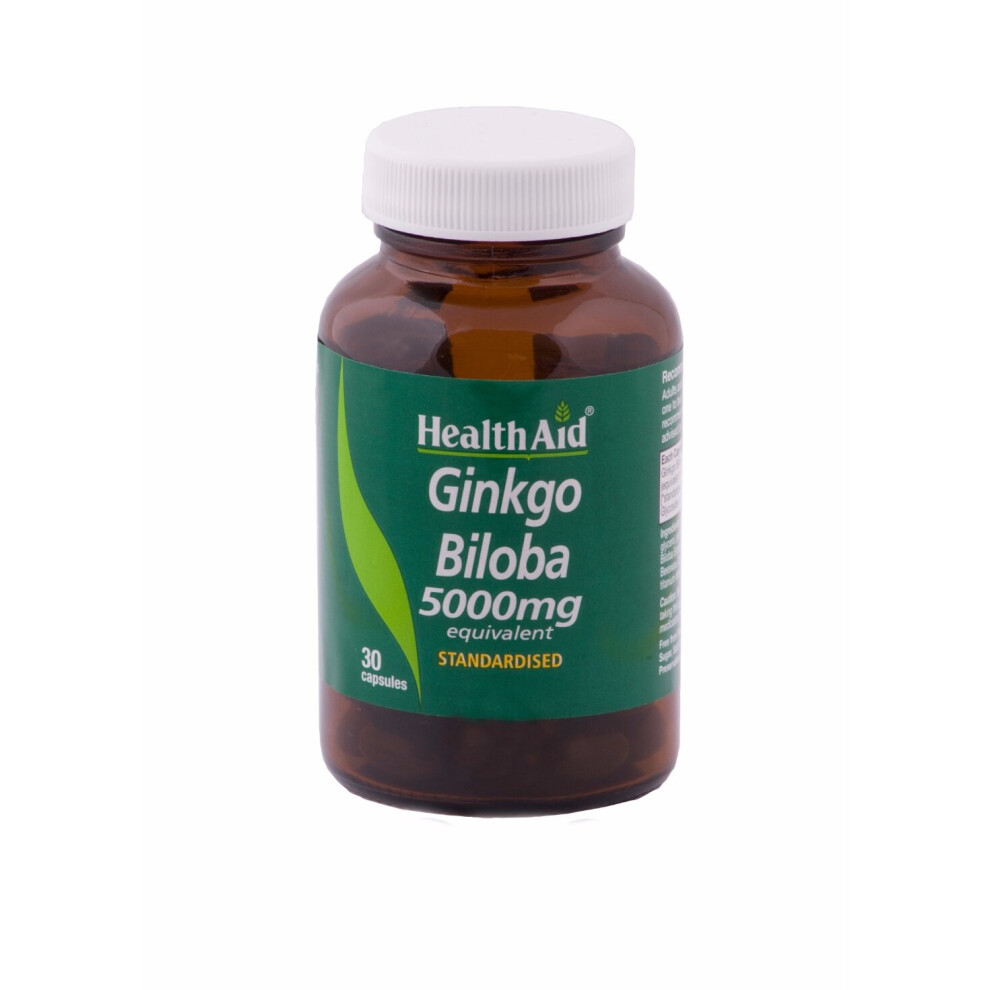 Health Aid Ginkgo Biloba Extract (Gb 5000) - Standardised, 30 Capsules