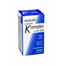Health Aid, Vitamin K Complex +Vit D3, 30 Tablets