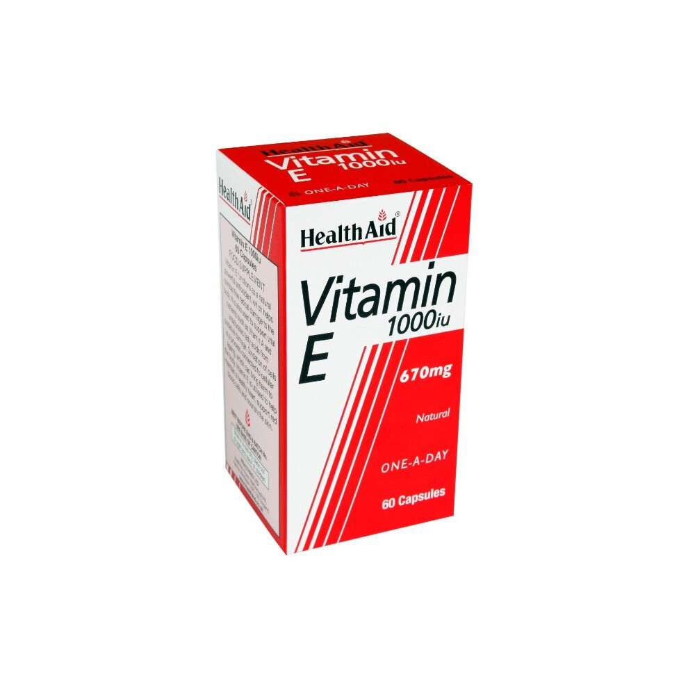 Health Aid Vitamin E 1000iu Natural, 60 Capsules