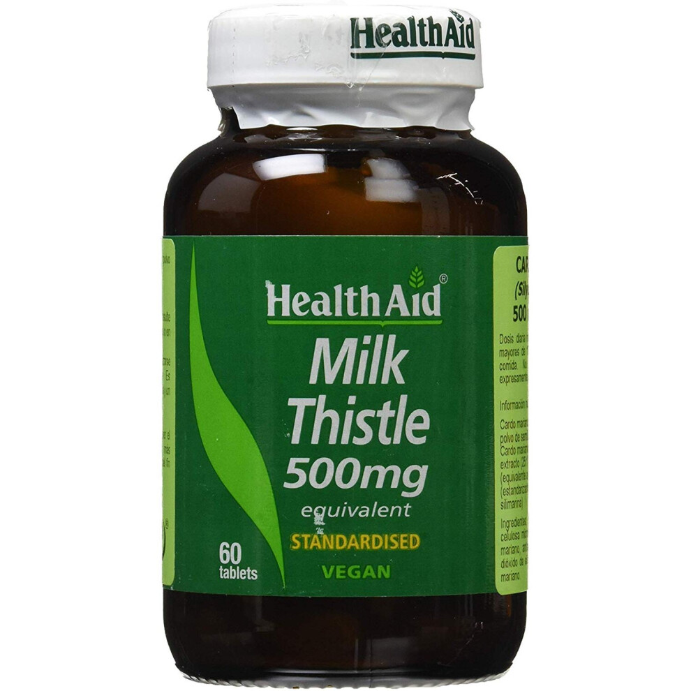 Health Aid Milk Thistle 500mg Equivalent, 60 Tablets