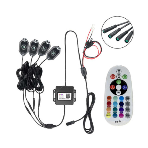 S03 1 to 4 RGB Car Chassis Light Car Atmosphere Light Car Bottom Light RGBW3 Control Pure White Light Led Rock Light