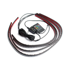 S06 1 to 4 90*120cm Car LED Voice Control Atmosphere Light Remote Control Chassis Light Decoration Light Colorful Atmosphere Light