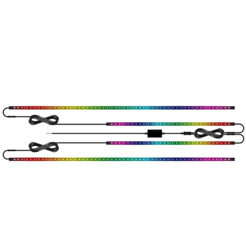 S08 1 To 4 Car Remote Control Symphony Chassis Colorful App Modified Streamer Marquee Rgb Car Music Rhythm Decorative Light 750910243171