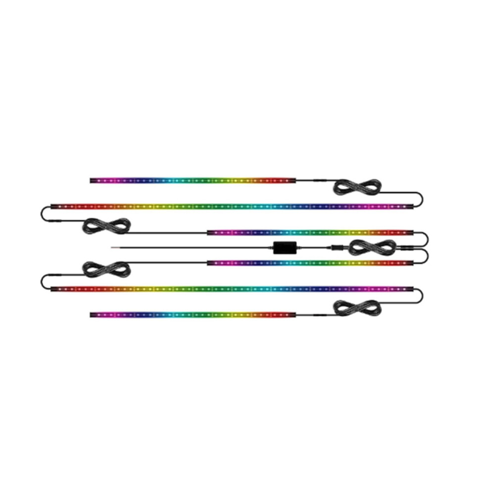 S09 1 To 6 Car Remote Control Symphony Chassis Colorful App Modified Streamer Marquee Rgb Car Music Rhythm Decorative Light 750910243188