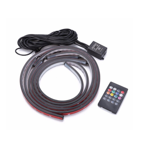 S13 1 to 4 Car Chassis Light LED Atmosphere Light RF Remote Control Voice Control Welcome Light Under Vehicle Atmosphere Light