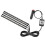S29 1 to 4 Car Foot Sole Atmosphere Light Bluetooth APP Colorful Light with USB Music Light Strip Set Car Bottom Light 1