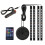 S34 1 to 4 12led Lamp with Cigarette Lighter Bluetooth Audio Control Car Atmosphere Lamp RF Wireless Car Colorful Soft Light Bar 1