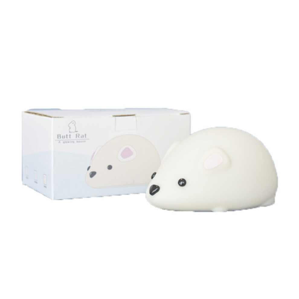 D37 Cute Mouse Night Light Portable Animal Lamp for Bedroom Kawaii Room Decor Color Changing Toys Light Up Anime Mouse Sleeping Light