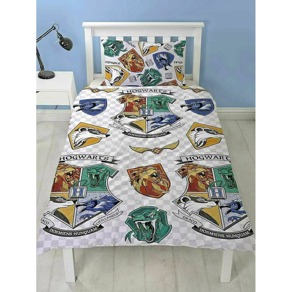 Harry Potter Grid Single Duvet Cover and Pillowcase Set