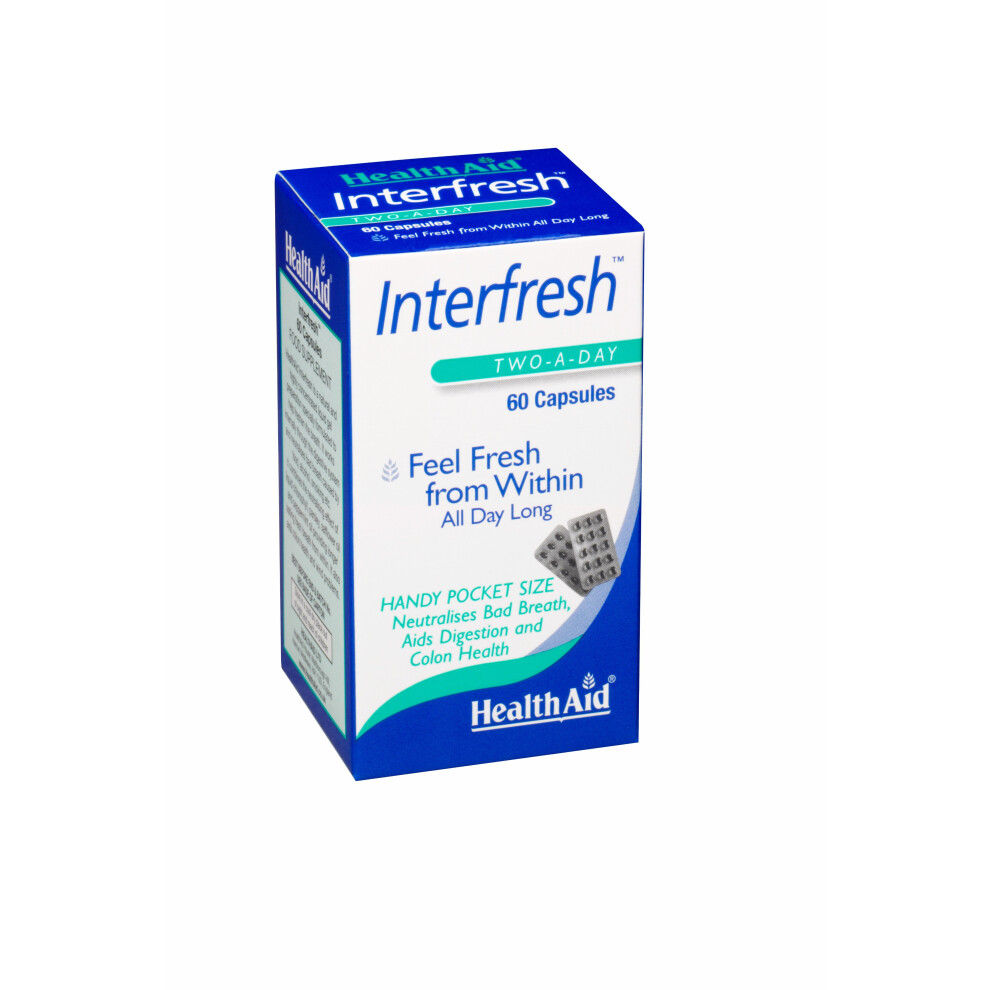 Health Aid Interfresh (Fresh Breath Capsules) - Blister Pack, 60 Capsules