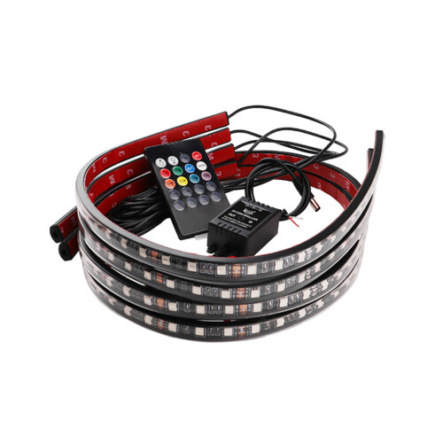 S24 1 to 4 60*90cm Car APP Remote Control Music Sound Control Colorful Atmosphere Light Chassis Light/waterproof Car Bottom Light