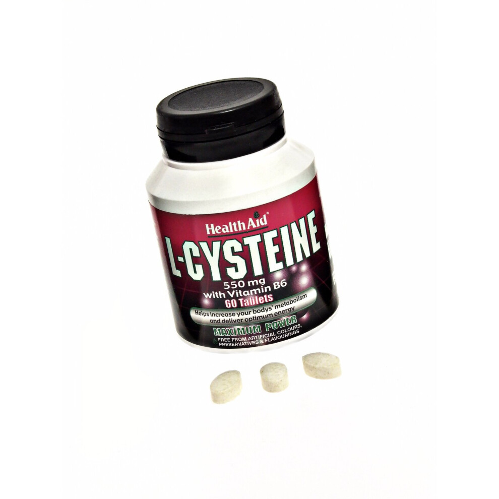 Health Aid L-Cysteine 550Mg, 60 Tablets