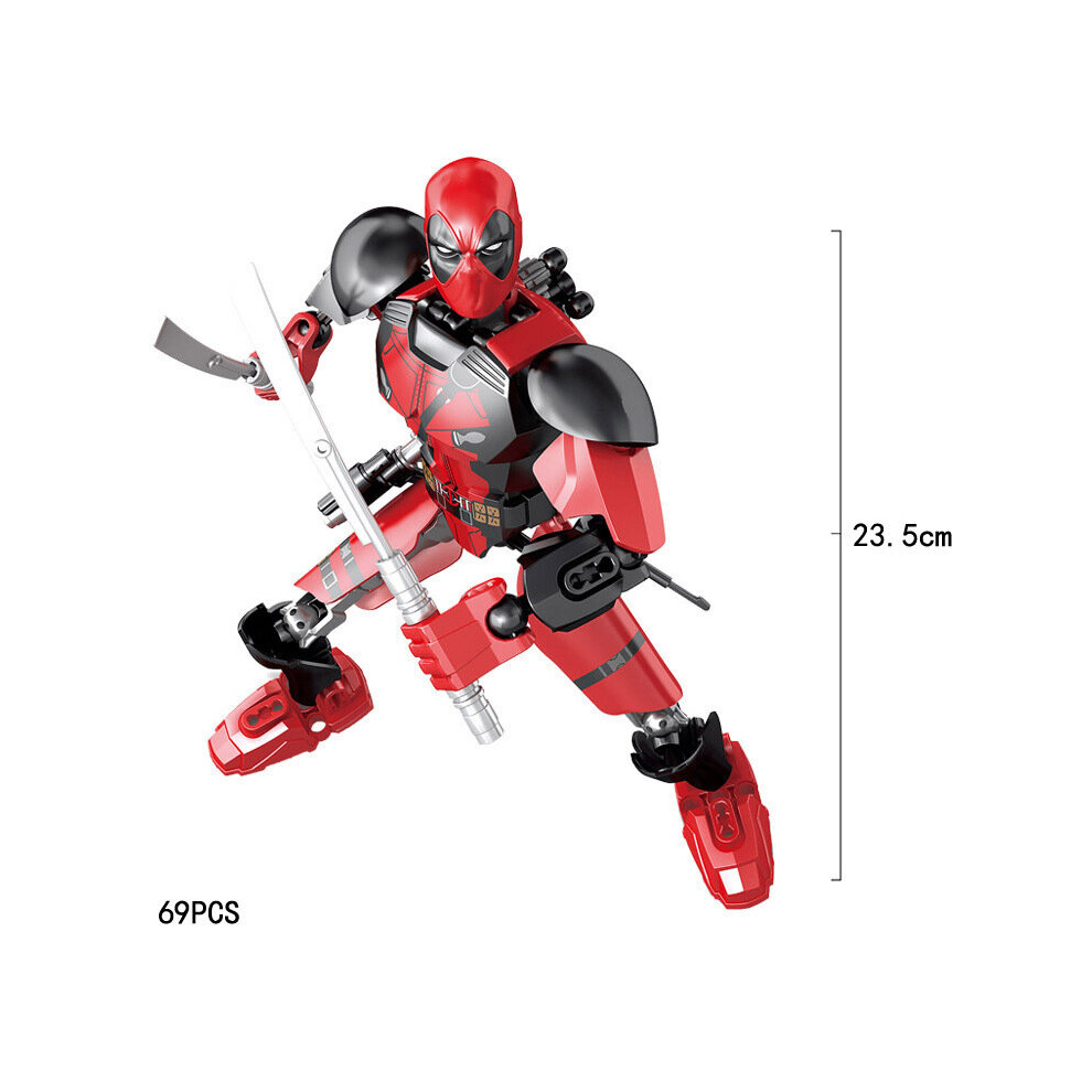 (Deadpool) Marvel Avengers Minifigure Joints Operable Lego Building Blocks Kids Gift