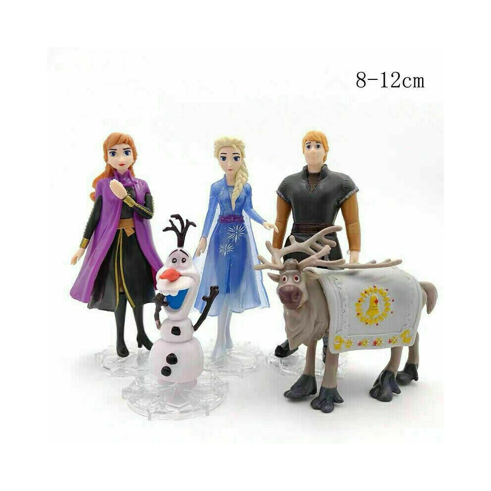 5Pcs/Set Cake Toppers Figures For Disney Frozen Princess 2 Toys Elsa Olaf Anna