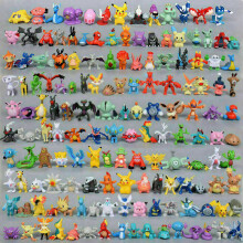 144PCS No Repeat Anime Action Figures Pokemon Movie Monster Character Toys Set