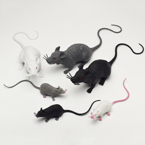 Brio (Small black mouse) Joke Fake Rubber Plastic Rat Mouse Pranks Prop Toy 1