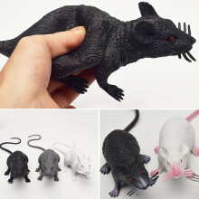 (Large vocal gray mouse) Joke Fake Rubber Plastic Rat Mouse Pranks Prop Toy