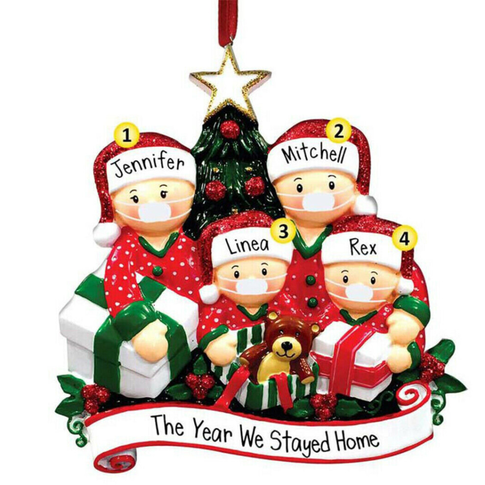 (Member of 4) Christmas Tree Ornament 2020 Family Xmas Lockdown