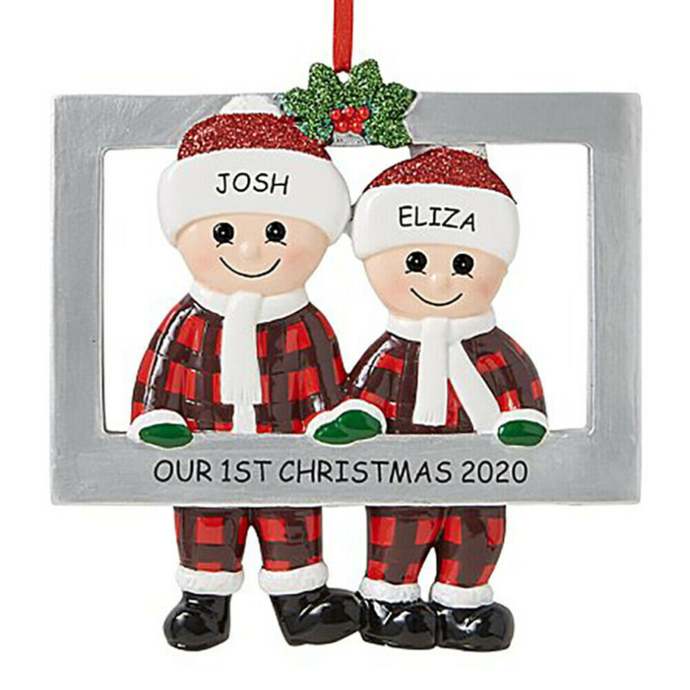 (Family of 2) Christmas Tree Ornament 2020 Family Xmas Lockdown