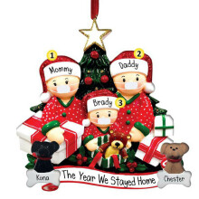 (Member of 3) Christmas Tree Ornament 2020 Family Xmas Lockdown
