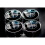 MODIFIX_CO_UK BMW ALL BLACK Emblem Badge 7pcs Set: Front + Rear + Centre Caps + Decal 8