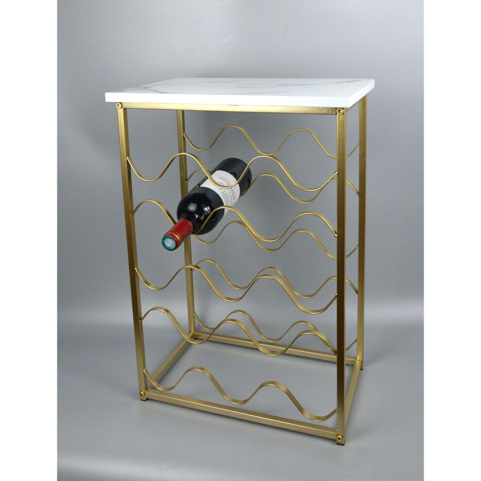 Spot On Dealz Wine Bottle Rack Floor Storage Free Standing Kitchen 12 Bottles Holder G-0456