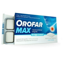 Orofar Max 2 mg + 1 mg, smak miętowy, 20 pastylek twardych