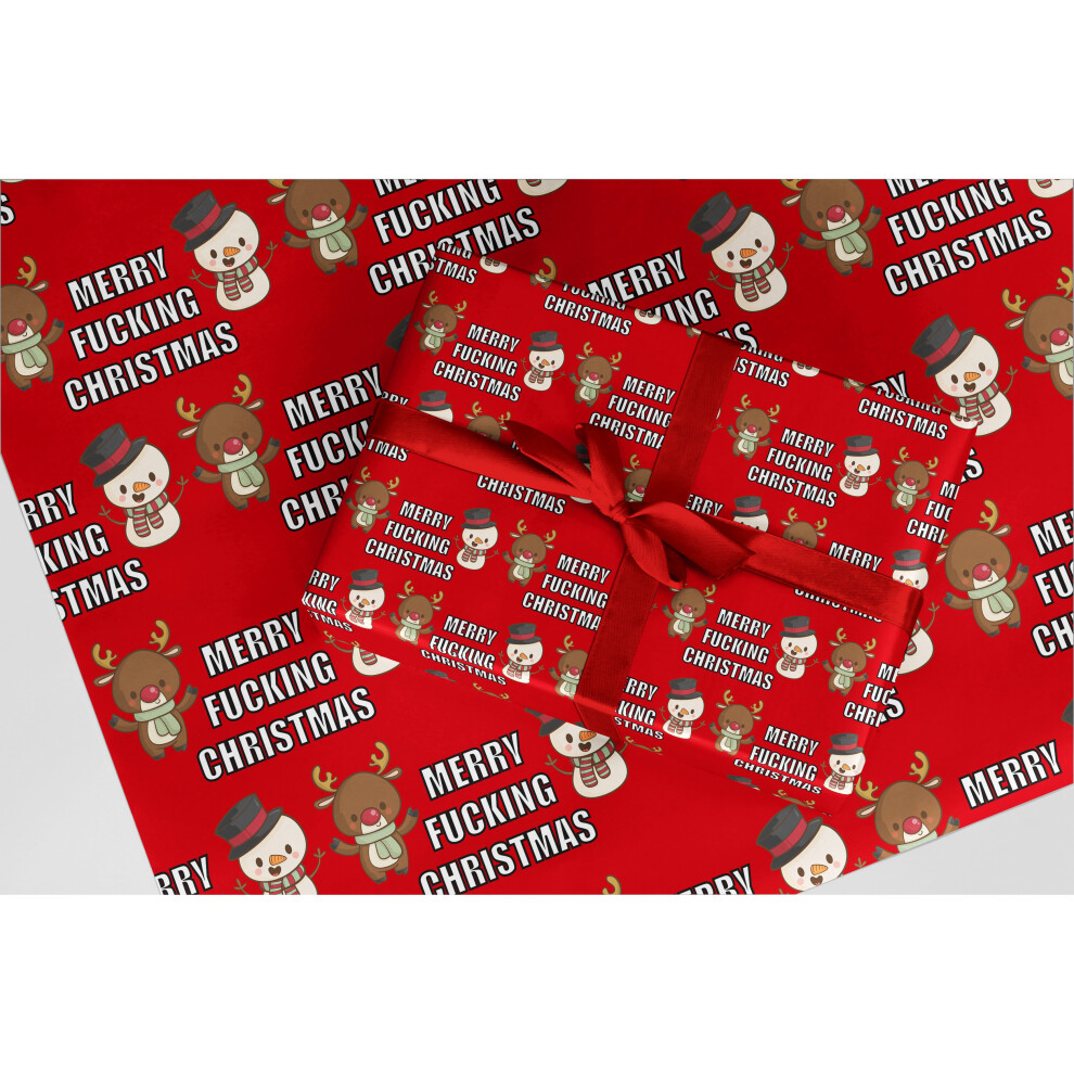 Rude Wrapping Paper 15 Merry F*cking Christmas Xmas Gift Wrap