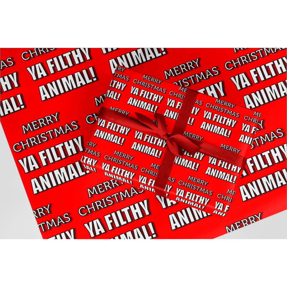 Rude Wrapping Paper 18 Merry Christmas You Filthy Animal Gift Wrap