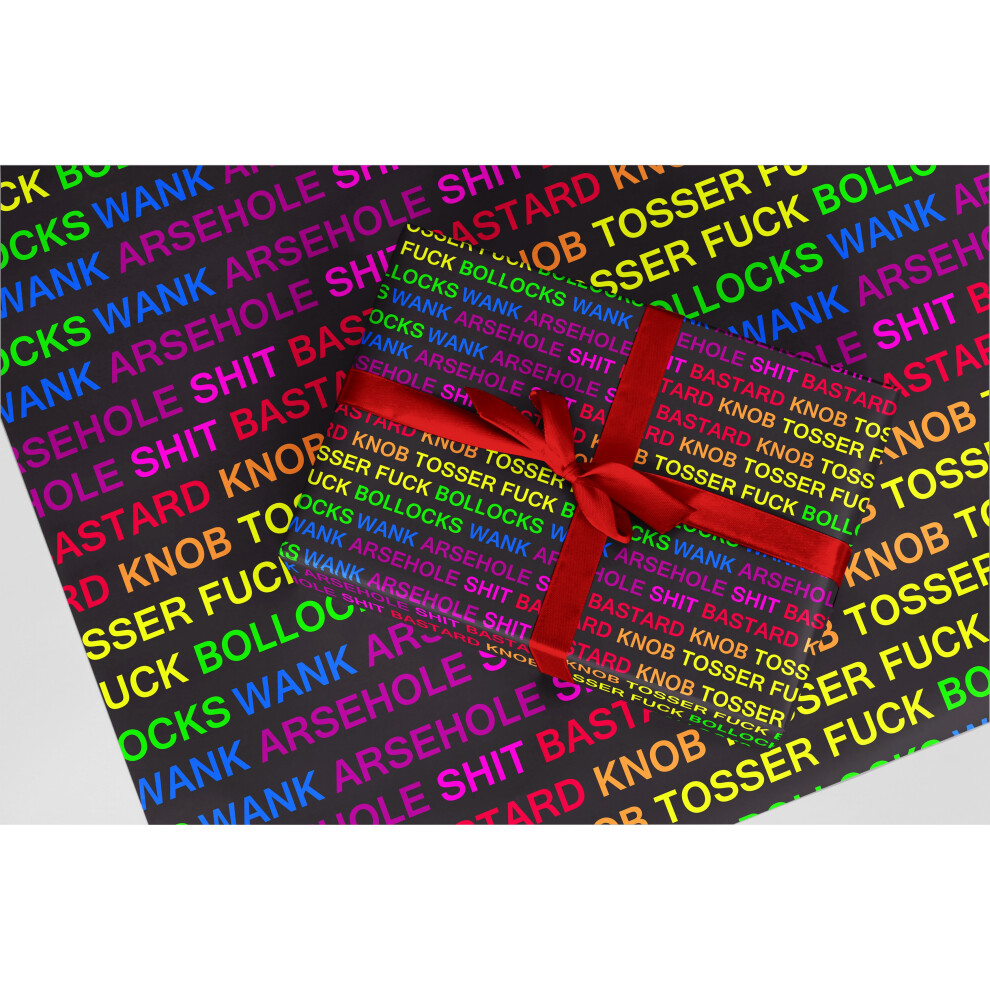 Rude Wrapping Paper 16 Swear Words Christmas and Birthday Gift Wrap