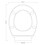 White Soft Close Toilet Seat with Top Fixing and Adjustable Hinges 2