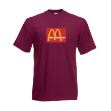 (Burgundy, 2XL) Funny McDiabetes - McDonalds Fast Food Parody Graphic High Quality T-Shirt, Tee, Men's, Unisex