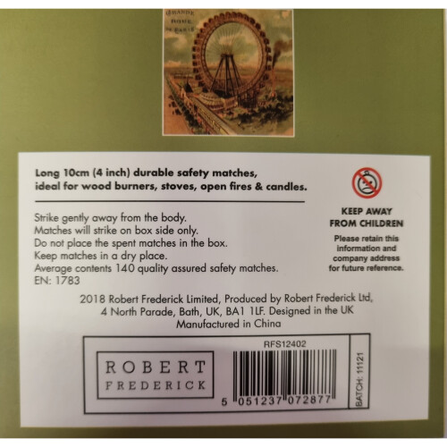 Extra Large Safety Matches - Match Sticks  4 Inch Long - 10cm Paris 1