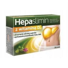 HepaSlimin z witaminą D3, 30 tabletek powlekanych