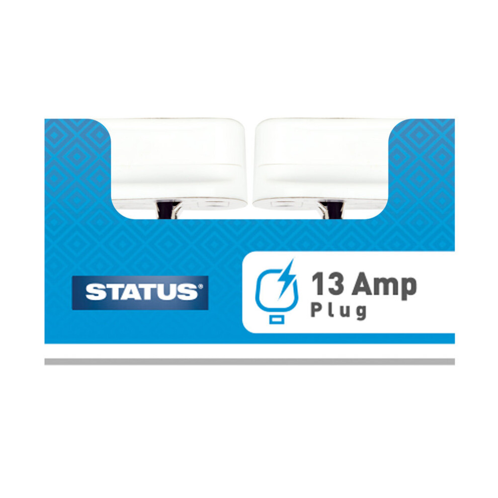 Status 13 Amp Plug - White 5022822120150