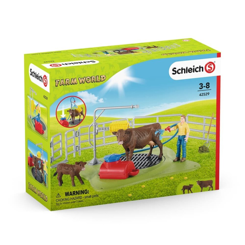Schleich Multicolour Happy Cow Wash Playset