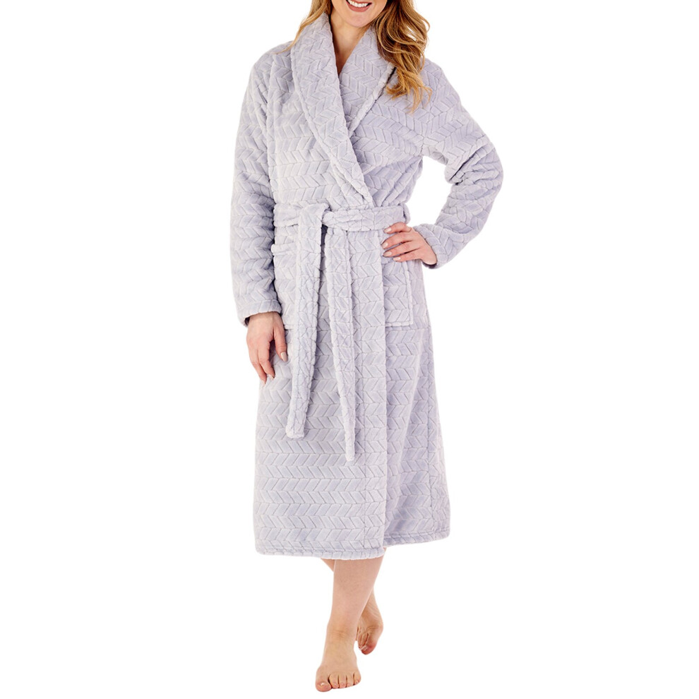 (Grey, Small) Slenderella HC88318 Women's Dressing Gown