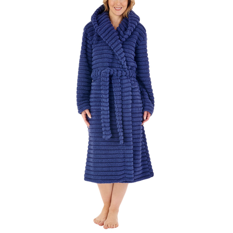 (Navy, Small) Slenderella HC88320 Women's Dressing Gown