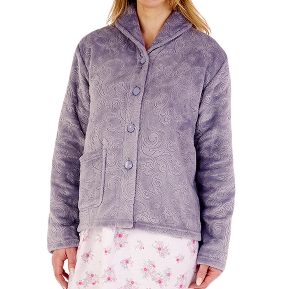 (Grey, 2XL) Slenderella BJ88330 Women's Bed Jacket