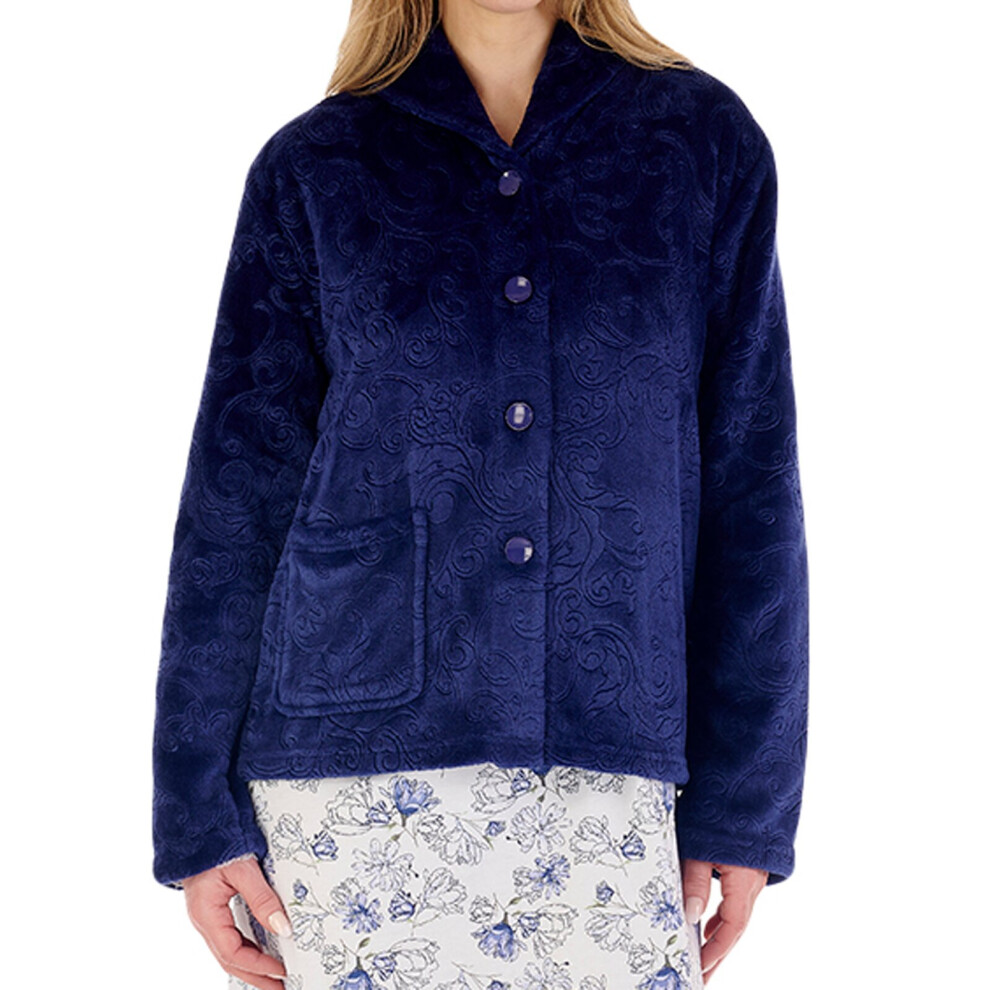 (Navy, XLarge) Slenderella BJ88330 Women's Bed Jacket