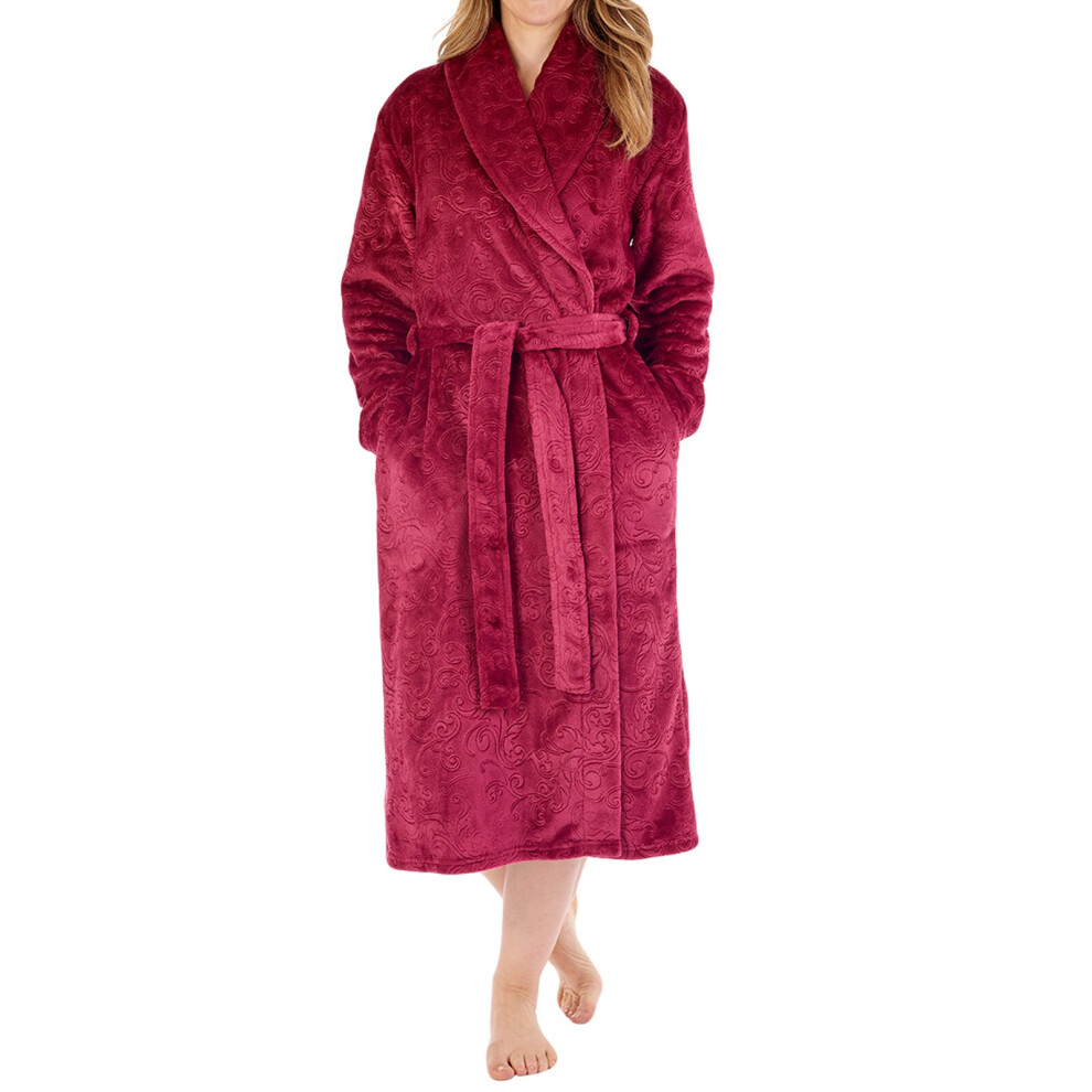 (Raspberry, Large) Slenderella HC88333 Women's Dressing Gown