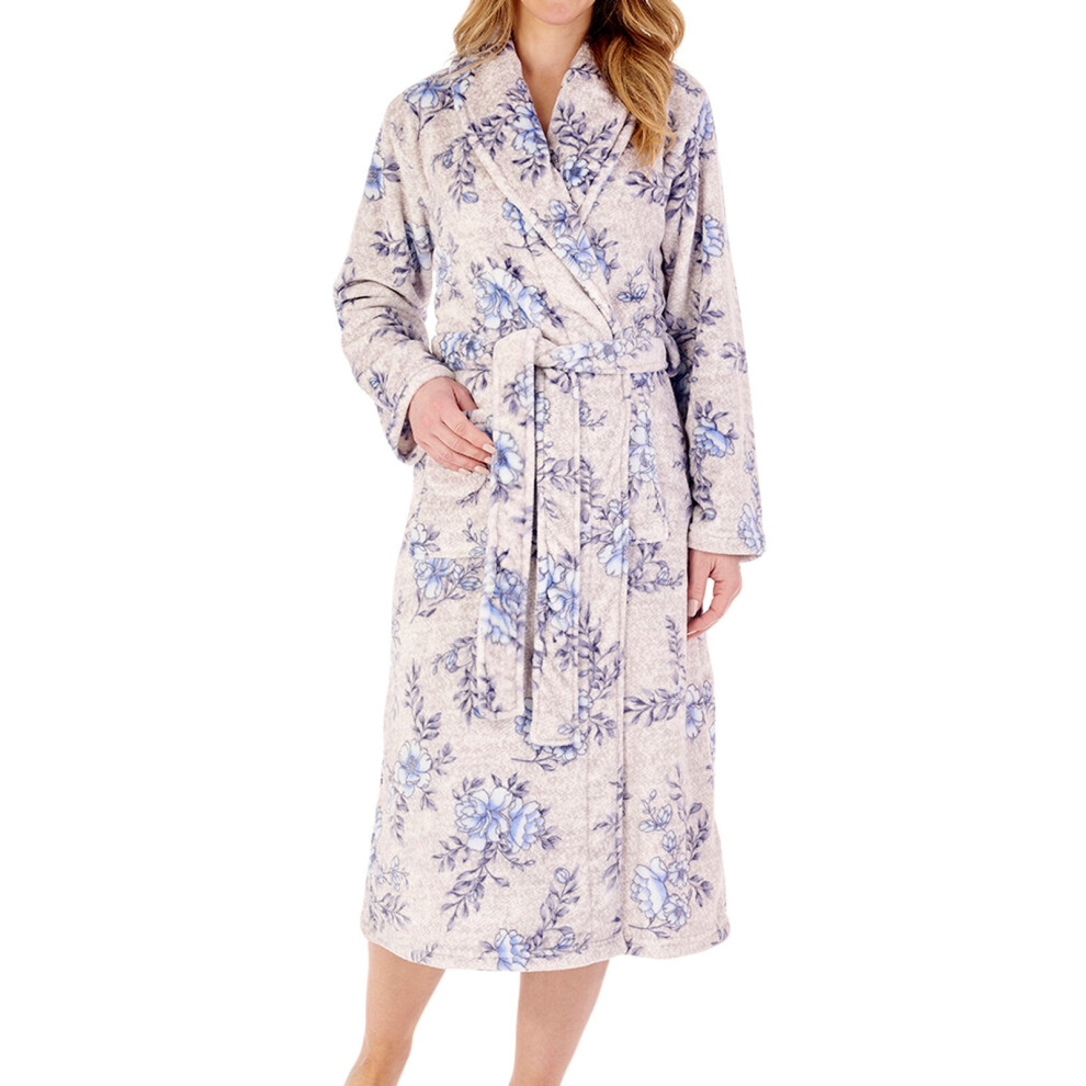 (Blue, 2XL) Slenderella HC88313 Women's Floral Dressing Gown