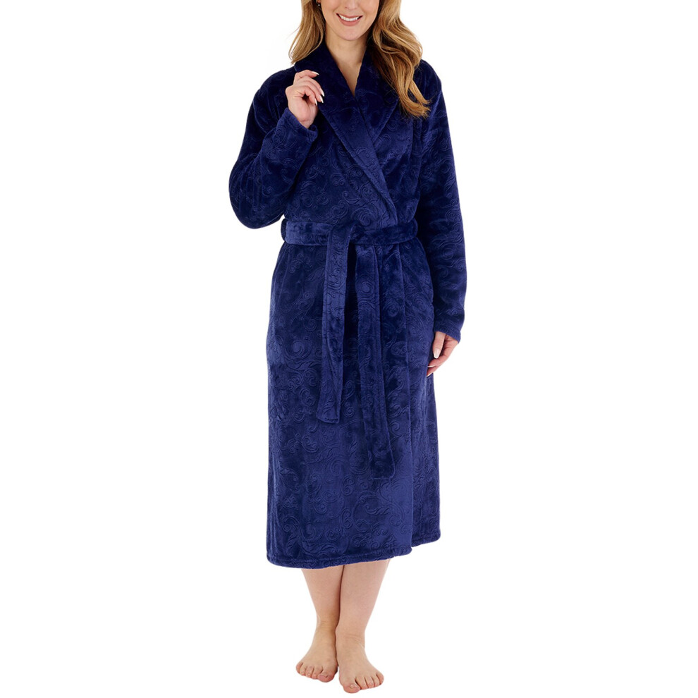 (Navy, Small) Slenderella HC88333 Women's Dressing Gown