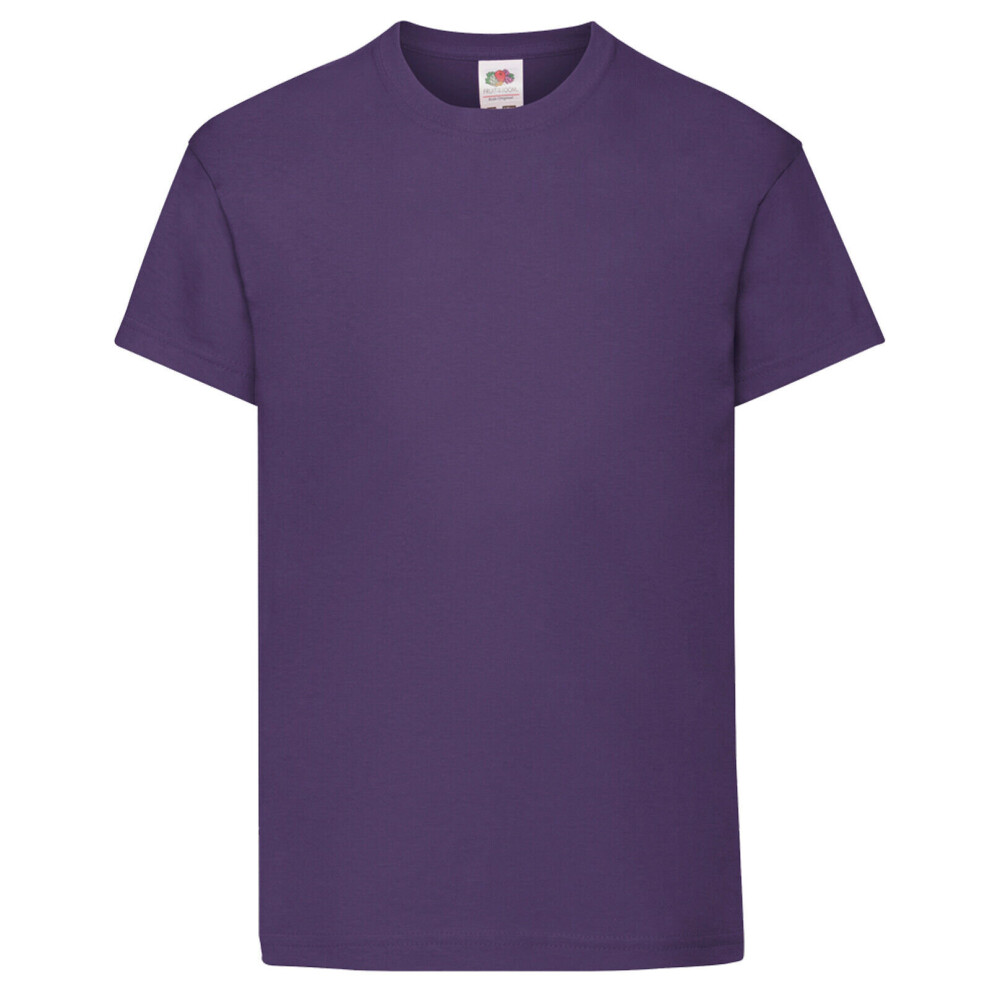 Fruit Of The Loom (3-4 Years, Purple) Childrens/Kids Original Short Sleeve T-Shirt