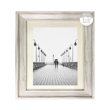 White Solitaire Shabby Chic Distressed Wood Styrene Photo Frames Various Sizes