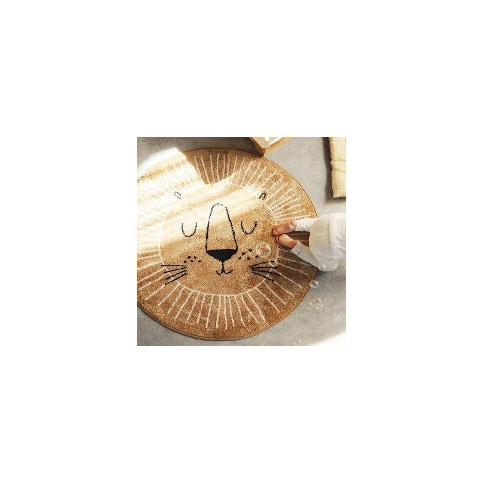 (Lion) Nordic Cartoons Round Carpet Playmat