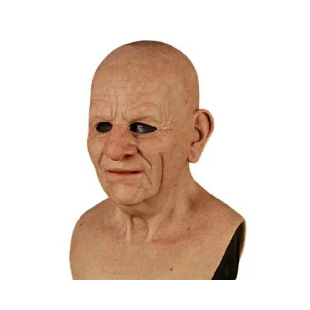 (#1 Old Man) Halloween Old Man Cosplay Full Head Mask Realistic Silicone Headgear Masquerade Not,Specified