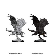 Young Black Dragon: D&D Nolzur's Marvelous Unpainted Miniature (W8) - Board Game
