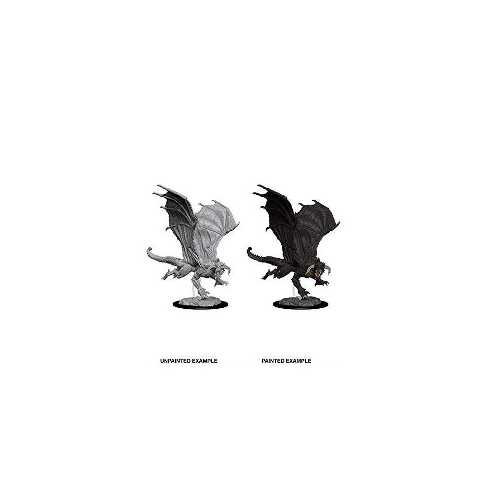 Young Black Dragon: D&D Nolzur's Marvelous Unpainted Miniature (W8)