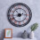 Living And Home 80CM Large Metal Decorative Roman Numerals Wall Clock 1